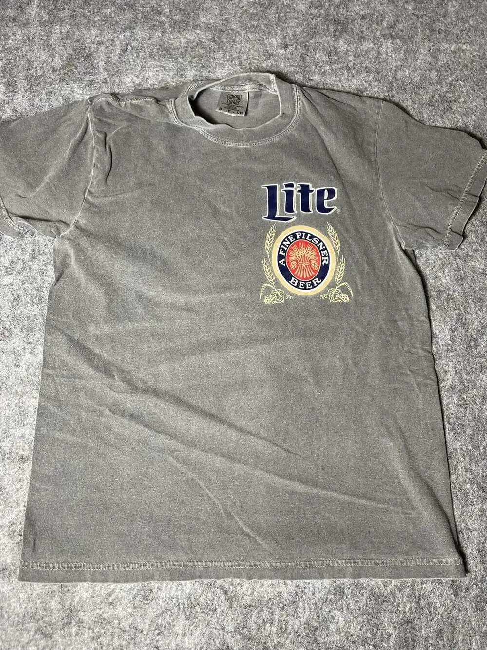 Comfort Colors Miller Lite Golden Retriever Lager Dog T-Shirt Small - Picture 1 of 4